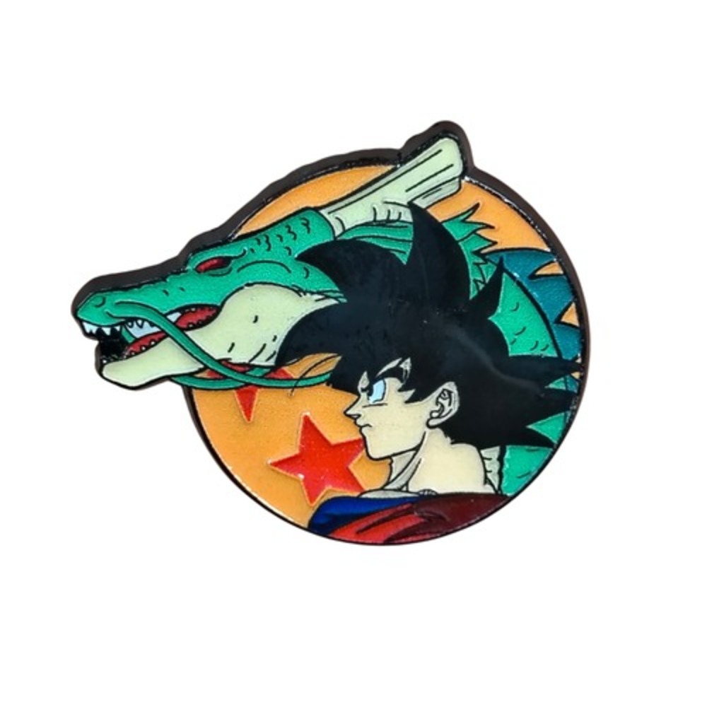 Dragon Ball Z Goku And Shenron w/ Dragon Ball Background Character Enamel Pin